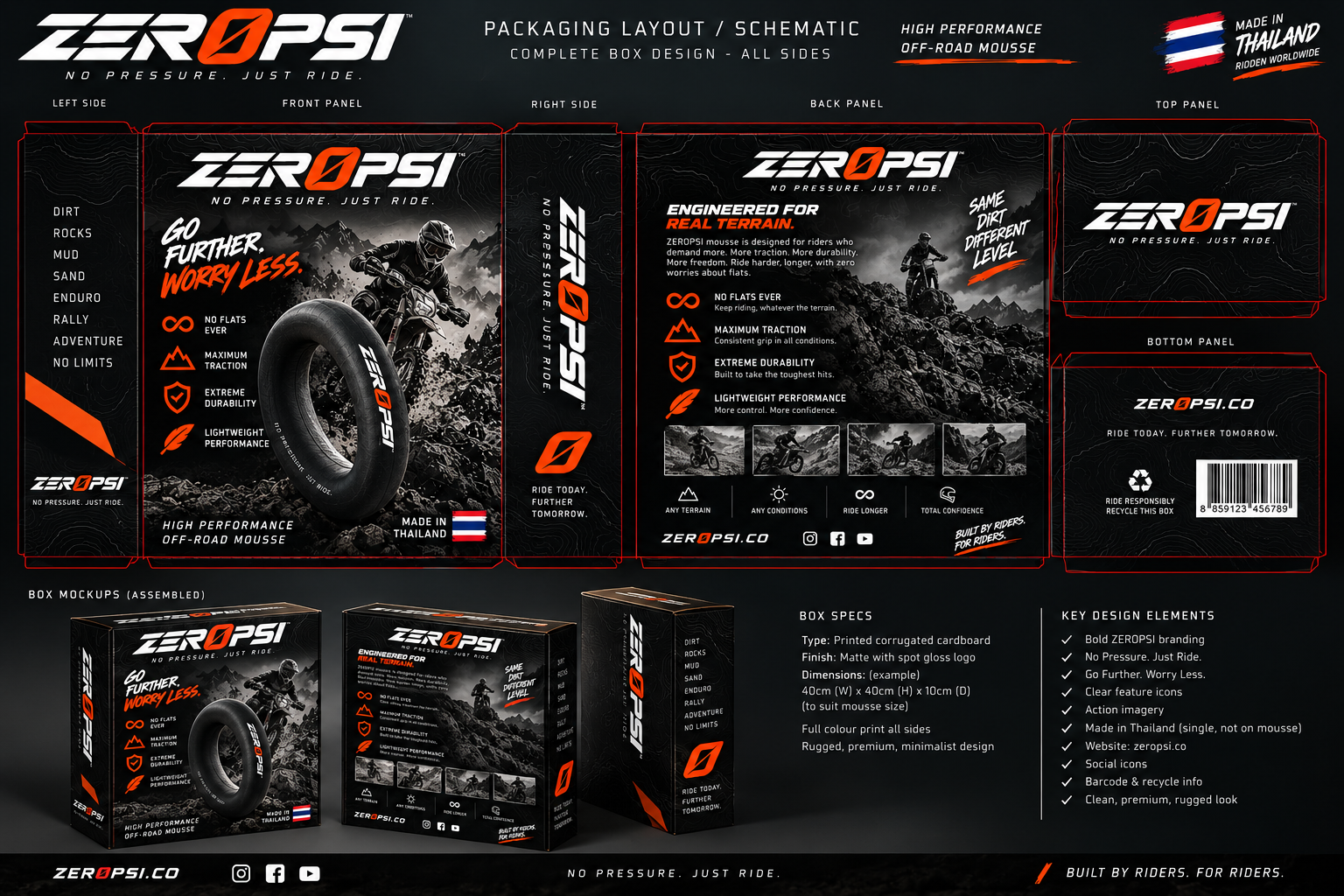 ZER0PSI off-road mousse brand concept